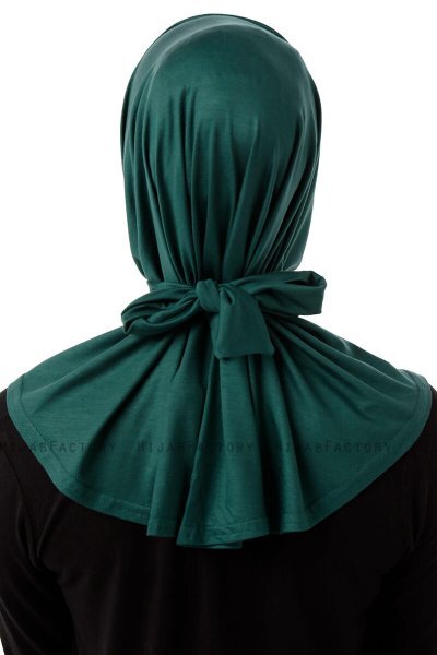 Sportif Plain - Donkergroen Praktisch Viscose Hijab