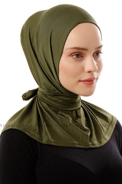 Sportif Plain - Khaki Praktisch Viscose Hijab