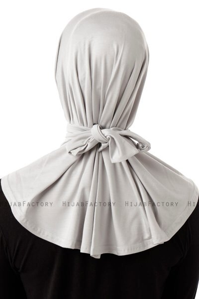 Sportif Plain - Lichtgrijs Praktisch Viscose Hijab