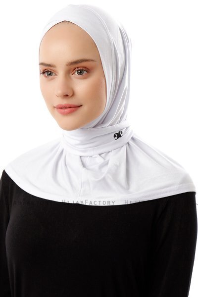 Sportif Cross - Wit Praktisch Viscose Hijab