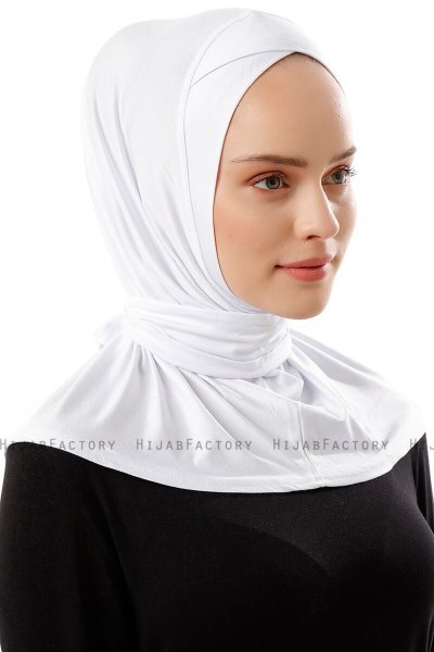 Sportif Cross - Wit Praktisch Viscose Hijab