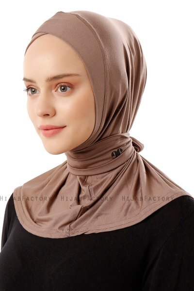 Sportif Cross - Donker Taupe Praktisch Viscose Hijab