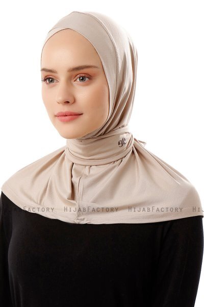 Sportif Cross - Licht Taupe Praktisch Viscose Hijab