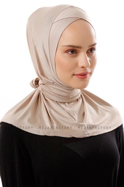 Sportif Cross - Licht Taupe Praktisch Viscose Hijab
