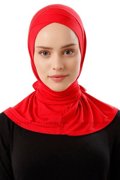 Sportif Cross - Rood Praktisch Viscose Hijab