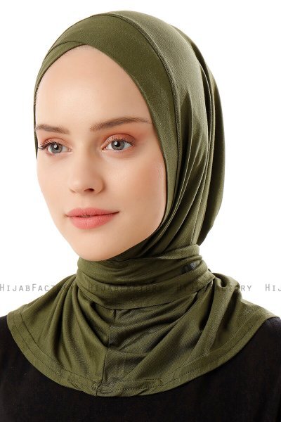 Sportif Cross - Khaki Praktisch Viscose Hijab