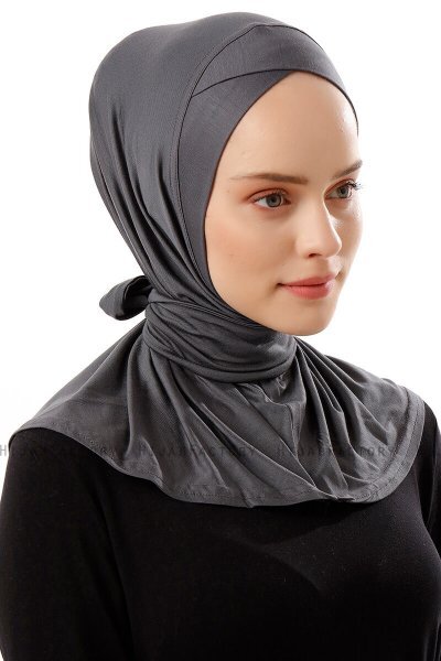 Sportif Cross - Donker Grijs Praktisch Viscose Hijab