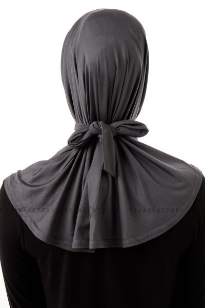 Sportif Cross - Donker Grijs Praktisch Viscose Hijab