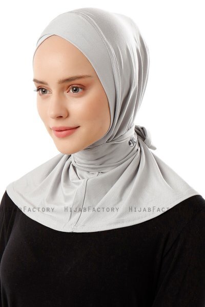 Sportif Cross - Lichtgrijs Praktisch Viscose Hijab