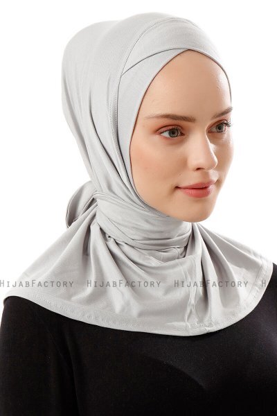 Sportif Cross - Lichtgrijs Praktisch Viscose Hijab