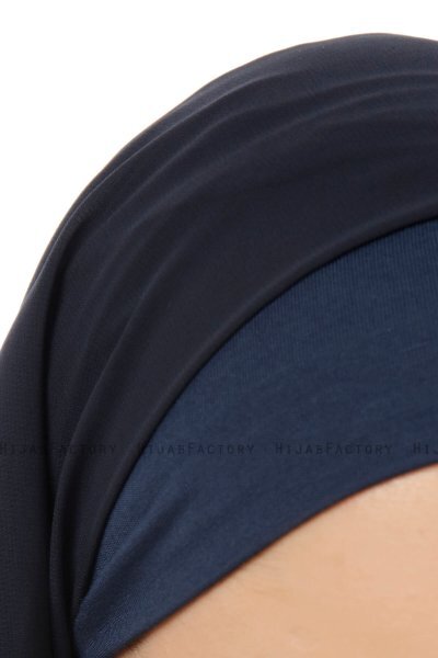 Alara Plain - Marineblauw One Piece Chiffon Hijab