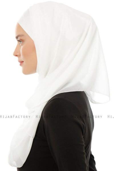 Alara Plain - Creme One Piece Chiffon Hijab