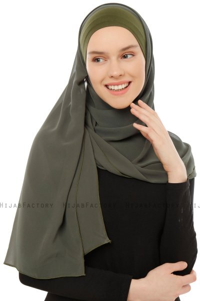 Alara Plain - Khaki One Piece Chiffon Hijab