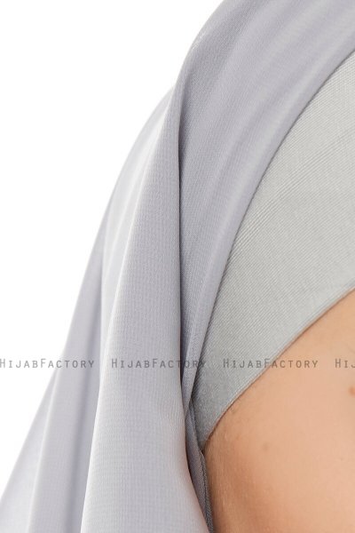 Alara Plain - Lichtgrijs One Piece Chiffon Hijab