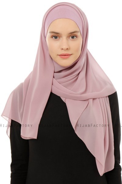 Alara Plain - Purper One Piece Chiffon Hijab