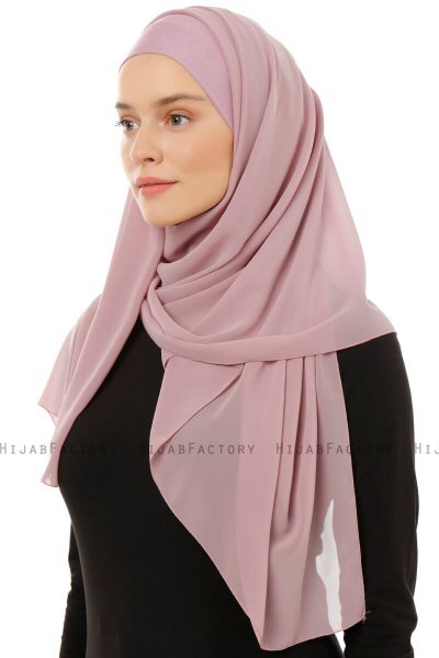 Alara Plain - Purper One Piece Chiffon Hijab