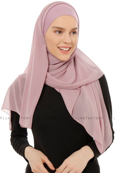 Alara Plain - Purper One Piece Chiffon Hijab