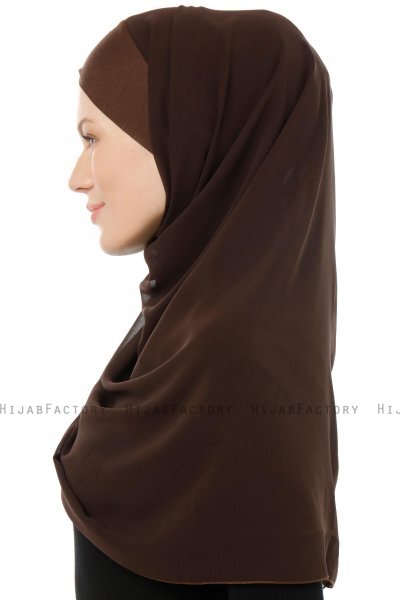 Alara Cross - Bruin One Piece Chiffon Hijab
