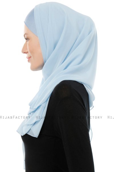 Alara Cross - Lichtblauw One Piece Chiffon Hijab