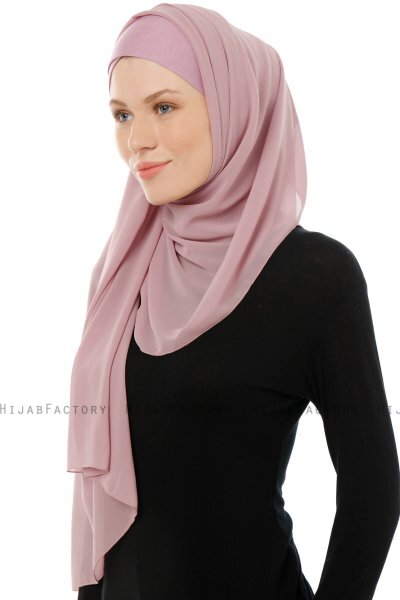 Alara Cross - Purper One Piece Chiffon Hijab