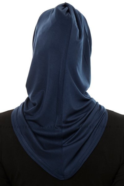 Isra Plain - Marineblauw One-Piece Viscose Hijab