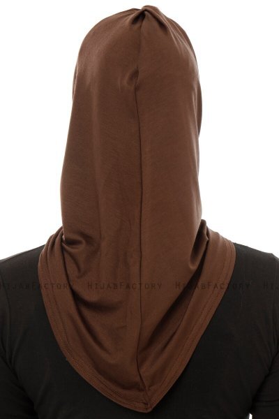 Isra Plain - Bruin One-Piece Viscose Hijab