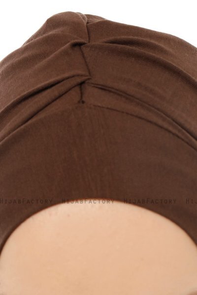 Isra Plain - Bruin One-Piece Viscose Hijab