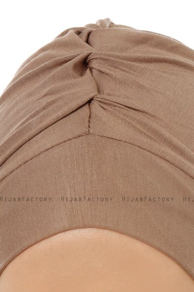 Isra Plain - Donker Taupe One-Piece Viscose Hijab
