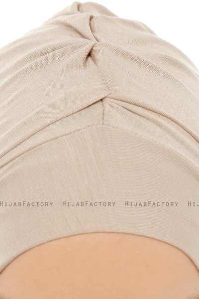 Isra Plain - Licht Taupe One-Piece Viscose Hijab