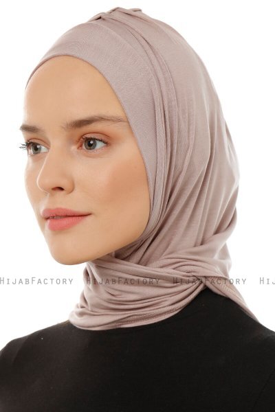 Isra Plain - Steen Grijs One-Piece Viscose Hijab