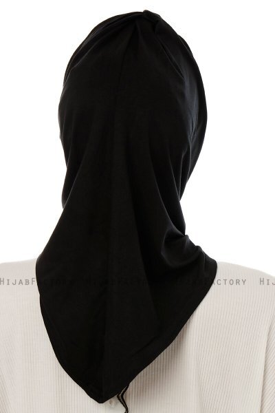 Isra Cross - Zwart One-Piece Viscose Hijab