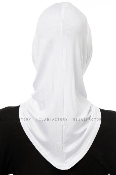 Isra Cross - Wit One-Piece Viscose Hijab