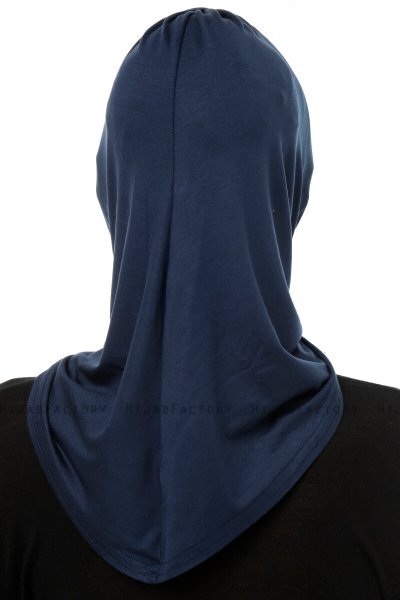 Isra Cross - Marineblauw One-Piece Viscose Hijab