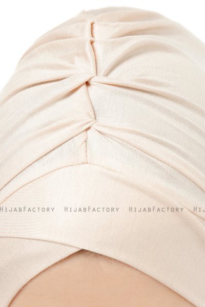 Isra Cross - Beige One-Piece Viscose Hijab