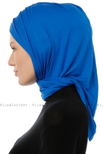 Isra Cross - Blauw One-Piece Viscose Hijab