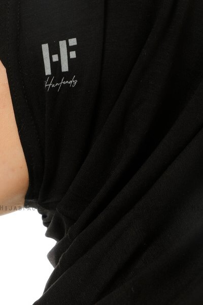 Hanfendy Plain Logo - Zwart Al Amira Hijab