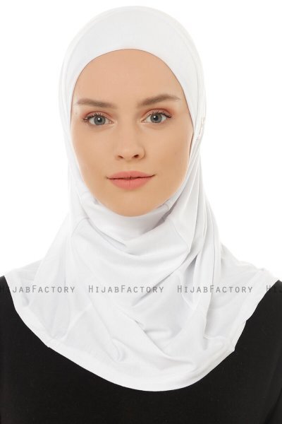 Hanfendy Plain Logo - Wit Al Amira Hijab