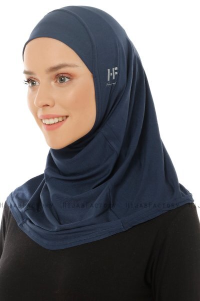 Hanfendy Plain Logo - Marineblauw Al Amira Hijab