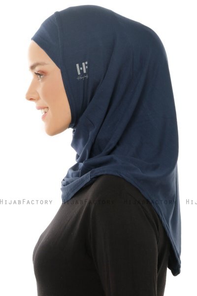 Hanfendy Plain Logo - Marineblauw Al Amira Hijab