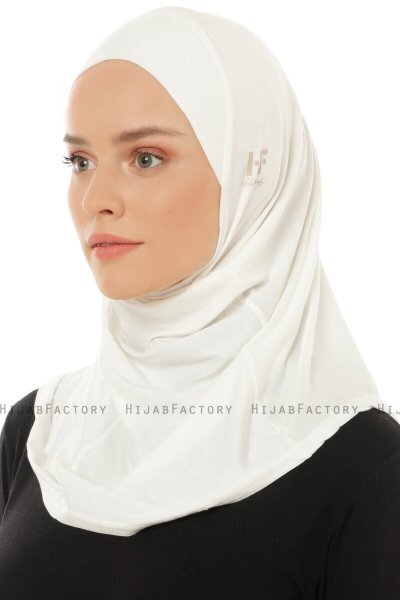 Hanfendy Plain Logo - Creme Al Amira Hijab