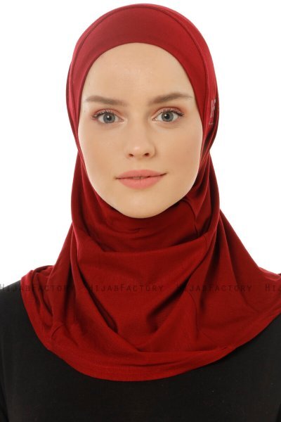 Hanfendy Plain Logo - Bordeaux Al Amira Hijab