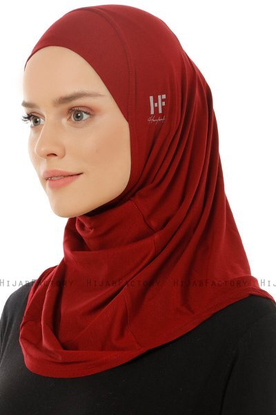 Hanfendy Plain Logo - Bordeaux Al Amira Hijab