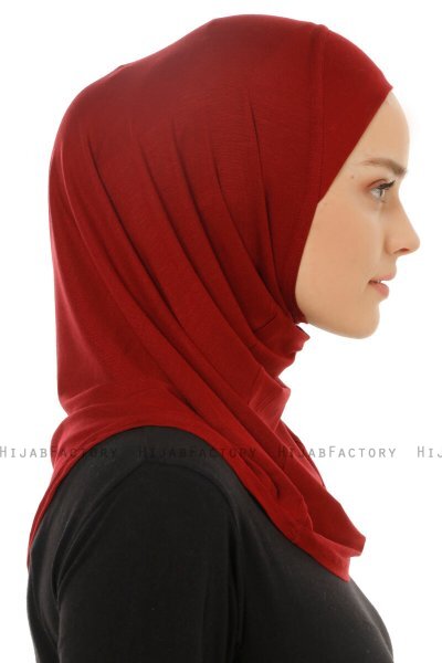 Hanfendy Plain Logo - Bordeaux Al Amira Hijab