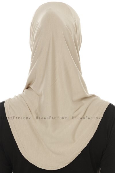 Hanfendy Plain Logo - Licht Taupe Al Amira Hijab