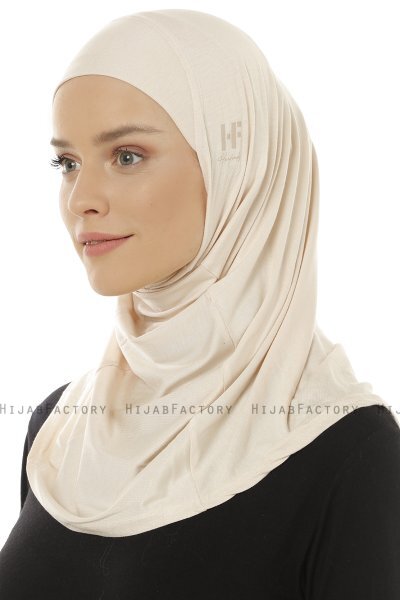 Hanfendy Plain Logo - Beige Al Amira Hijab