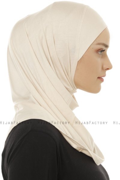 Hanfendy Plain Logo - Beige Al Amira Hijab