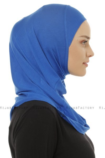 Hanfendy Plain Logo - Blauw Al Amira Hijab