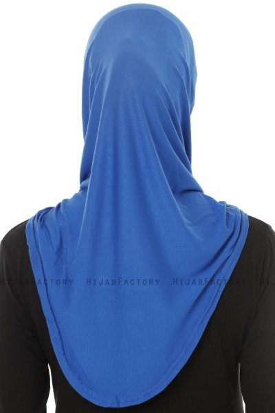 Hanfendy Plain Logo - Blauw Al Amira Hijab