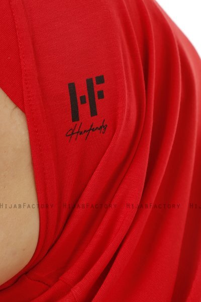 Hanfendy Plain Logo - Rood Al Amira Hijab