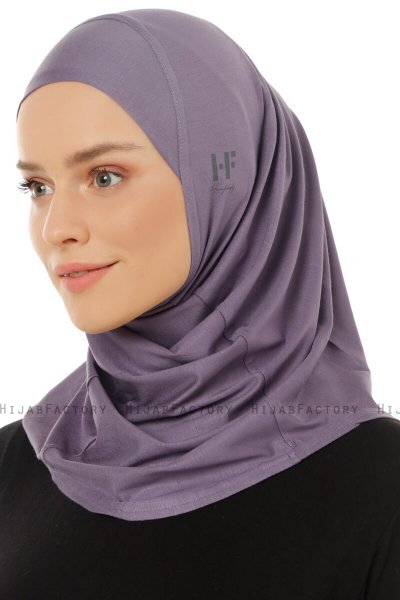 Hanfendy Plain Logo - Donkerpaars Al Amira Hijab